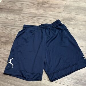 Jordan Men's Navy Athletic Mesh Shorts with White Jumpman